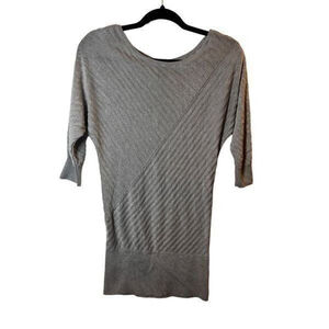 White House Black Market Gray Tunic Blouse Size XS